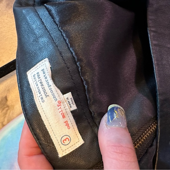 Odd Molly Black Leather Skirt (SZ 8-10) - Picture 5 of 6